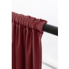 2x Vínový zatemňovací závěs VELVET s řasící páskou 135x250 cm