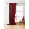 2x Vínový zatemňovací závěs VELVET s řasící páskou 135x250 cm