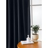 2x Černý zatemňovací závěs VELVET s kovovými kroužky 135x250 cm