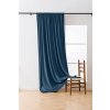 2x Tmavě modrý zatemňovací závěs VELVET s řasící páskou 135x250 cm