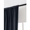 2x Černý zatemňovací závěs VELVET s řasící páskou 135x250 cm