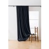 2x Černý zatemňovací závěs VELVET s řasící páskou 135x250 cm