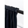 2x Černý zatemňovací závěs VELVET s řasící páskou 135x250 cm