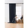 2x Černý zatemňovací závěs VELVET s řasící páskou 135x250 cm
