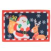 Vánoční rohožka SANTA S KOŠEM s veselým motivem