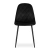 Černá sametová židle ASTI s černými nohami