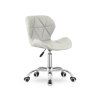 Bílé kancelářské křeslo AVOLA VELVET s moderním designem