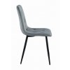 Designová šedá sametová židle LIBRA – komfort a elegance v jednom