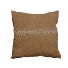 Dekorační povlak na polštář STONY 40x40 cm, světle hnědý s ozdobnými kamínky