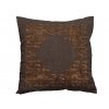 Dekorační povlak na polštář VINING LEAVES 40x40 cm, tmavě hnědý s květinovým vzorem