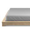 Světle šedé jersey prostěradlo BASIC 90 x 200 cm s jemným povrchem