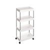 Úložný pojízdný regál CART bílý, praktické řešení do malých prostor