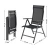 Sada 2 skládacích zahradních židlí SILLA, černá