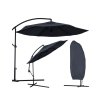 Zahradní skládací slunečník SUNVI 300 cm grafitový s pevným bočním ramenem