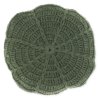 Kulatý dekorační polštářek DORA 45 cm, tmavě zelený – elegantní vzhled