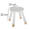 Bílá dětská stolička STOOL WHITE