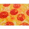 Kvalitní mikroplyšová deka PIZZA 180 cm oranžovo-červená z mikrovlákna