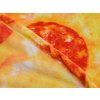 Luxusní mikroplyšová deka PIZZA 180 cm oranžovo-červená