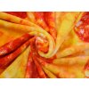 Pohodlná mikroplyšová deka PIZZA 180 cm, oranžovo-červená, 100% mikrovlákno