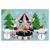 Sada dětského puzzle 4v1 PRASÁTKO PEPPA se sněhulákem, 19x29 cm