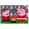 Puzzle 4v1 PRASÁTKO PEPPA se sněhulákem pro děti, 19x29 cm