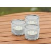Designový set 3 skleněných svícnů LUCID, 6 cm do každého interiéru
