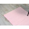Světle růžový koberec RENSKE 60x90 cm, s přírodními třásněmi