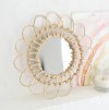 Zrcadlo SUN PETALS 50 cm – elegantní ratanový rám