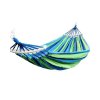 Pohodlná modro-zelená houpací síť HAMAK s polštářem pro dva
