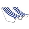 Sada 2 ks skládacích plážových lehátek SAND, modré pruhy s lehkým rámem