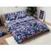 Moderní bavlněné povlečení MENIKA tmavě modré s přírodním motivem hotelová kapsa