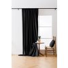 Luxusní zatemňovací závěsy VELVET černé 140x250 cm (2 ks), řasící páska