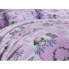 Levandulové povlečení LEVANDULE A SRDCE fialové z bavlny