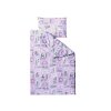 Bavlněné povlečení LEVANDULE A SRDCE fialové s krásným designem