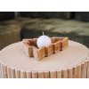 Dekorativní svíčka koule CANDLE BALL VANILLA 7,5 cm bílá