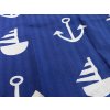 Luxusní modré povlečení KOTVA s námořnickým vzorem