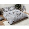 Luxusní bavlněné povlečení GRISO šedé s květinovým motivem