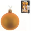 Elegantní zlaté vánoční ozdoby MATTE GOLD 7 cm - skleněná sada 6 ks