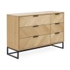 Komoda ARTOS v dekoru dub sonoma s kovovými nohami a úchyty pro moderní vzhled.