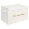 Krémový skládací box na hračky MON PETIT BAZAR s fleecovou úpravou, ideální pro stylový a organizovaný dětský pokoj.