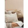 Povlak na polštář LINEN 40x60 cm s výšivkou světle hnědý