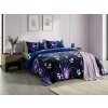 Mikroplyšové povlečení VIOLET BUTTERFLY tmavě modré