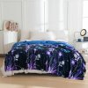 Mikroplyšová deka VIOLET BUTTERFLY tmavě modrá - měkká a hřejivá