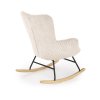 Designové krémové houpací křeslo BELMIRO do obývacího pokoje