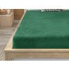 Prostěradlo mikroplyš SOFT 90x200 cm tmavě zelené pro jednolůžko