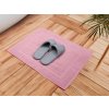 Stylová růžová koupelnová předložka BASIC 45x65 cm, 100% bavlna