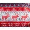 Designový barevný přehoz na postel WINTER PIXEL s motivem sobů