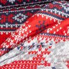 Barevný přehoz na postel WINTER PIXEL s vánočními motivy a soby