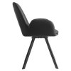 Jídelní křeslo ELIA černé s čalouněním z eko kůže a černými nohami