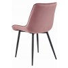 Luxusní tmavě růžová sametová židle SOSA s černými kovovými nohami